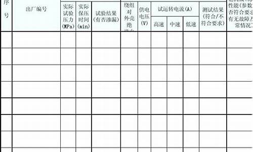 风机盘管试验记录_风机盘管试验记录表范本